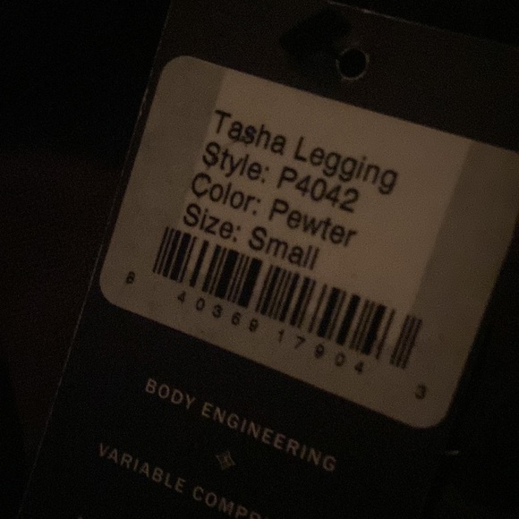 NUX Pewter Grey Black Tasha Legging NWT Size Small - Picture 3 of 4